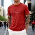 thumbnail image 2 of Graphic City Skyline Letter Print Short Sleeve Crewneck Tee Casual Summer Outfits Daily Wear Men T Shirts Comfy Tee Tshirts for Boys, 2 of 4