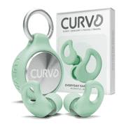 CURVD Everyday Earplugs + Case Clip Bundle – Perfect for Sleep, Travel, Noise Sensitivity/Canceling, with Portable Waterproof Container & Silicone Sleeve (Mint)