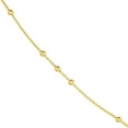 thumbnail image 2 of 14k Yellow Gold 2mm Bead Stations Adjustable Necklace 18 Inch Pendant Necklace for Women, 2 of 2