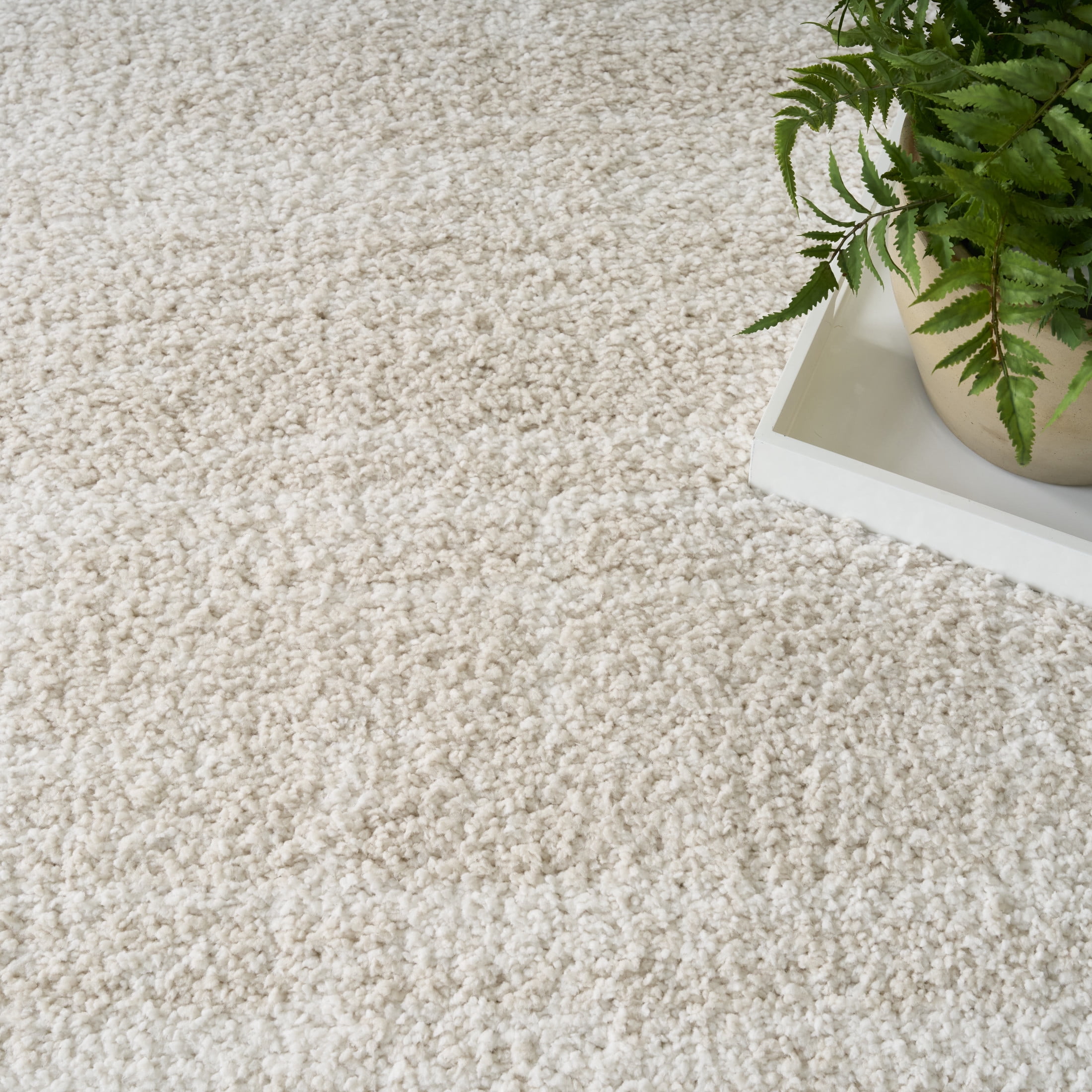 Nourison Modern Shag 3'11" x 5'11" Ivory Beige Modern Indoor Rug