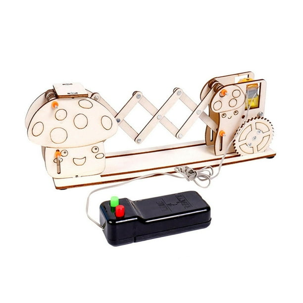 Rompecabezas de Madera 3D, Juguete de Ensamblaje DIY, Modelo de Puerta Telescópica Eléctrica, Experimento de Física con Interruptor, Proyecto de Exper Hugo Experimento científico