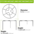 thumbnail image 3 of 2Pcs Steam Rack, 3-7/8" and 1-5/8" Tall Trivet for Instant Pot 6 Qt and 8 Qt, Heavy Duty 18/8 Stainless Steel Steamer Rack Fit Pressure Cooker, 3 of 7