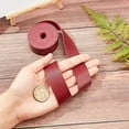 thumbnail image 3 of Leather Straps for Crafts 1 Wide Flat Cord DIY Leather Strap 78 inches Long for Making Bag Strap Leather Belt Furniture Handles Red Wine, 3 of 9