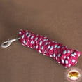 thumbnail image 2 of Horse Riding Poly Roping Lead Rope Red Turquoise 1/4X8 Ft Snaps Hilason, 2 of 3