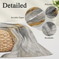 thumbnail image 4 of Grey Ombre Marble Pillow Covers 20x30 Inch Queen Size, Golden Gray Marble Crack Abstract Art Decorative Pillowcase with Zipper, Microfiber Breathable Pillowcases for Sofa Bed Living Room, 4 of 9