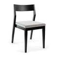 thumbnail image 3 of Plank+Beam Solid Wood Dining Chair Frame (2 Pack), Black with Slate Cushion, 3 of 9