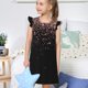 thumbnail image 4 of Fotbe Rose Gold Glitter1 Vestido de Dormir para Niñas de 3 a 10 Años, Mangas Cortas, Estilo Princesa, Pijama Camisón con Mangas Voladas-Small, 4 of 6