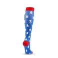 thumbnail image 6 of Running Socks Women Cute Printed Knee High Socks, Mens Womens Casual Long Tube Socks for Independence Day Sky Blue L, 6 of 6