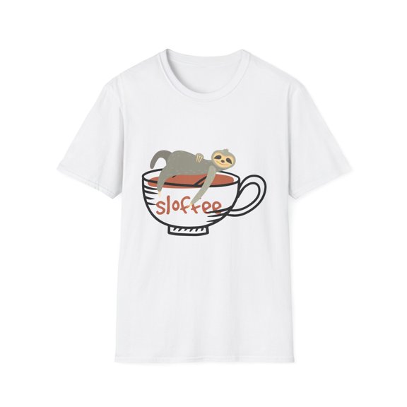 Vintage Sloffee Coffee Enthusiasts Graphic Gift | Cute Caffeinated Sloths Gags Men Womens Unisex Softstyle T-Shirt