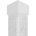 thumbnail image 4 of Ekena Millwork 10"W x 9'H Craftsman Classic Square Non-Tapered Shaker Fretwork Column w/ Mission Capital & Mission Base, 4 of 8