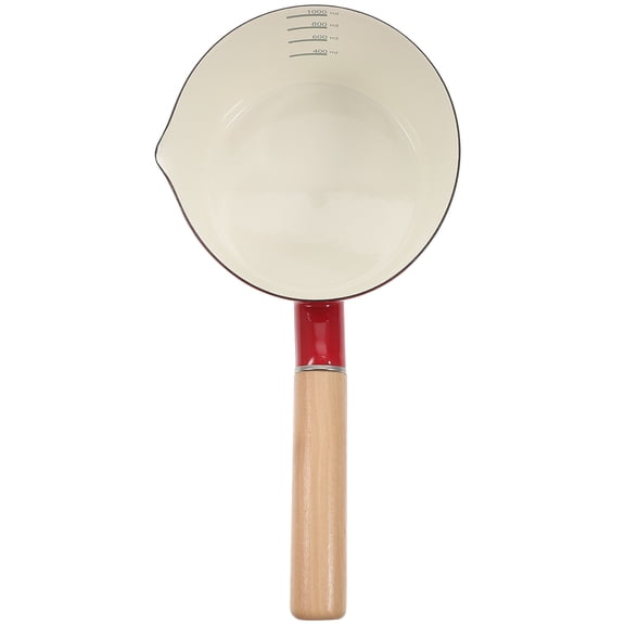 Homoyoyo Red Enamel Nonstick Saucepan for Quick Heating and Easy Storage with Elegant Design, Cookware