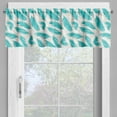 thumbnail image 2 of Ambesonne Turquoise Window Valance, Bird Feathers Design, 54" X 18", Turquoise White Beige, 2 of 5