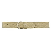 Equine Couture Quilted Suede Belt M Safari/White