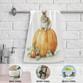 thumbnail image 4 of Dreamtimes Autumn Pumpkins Rabbit Hand Towels 2 PCS, Ultra Soft and Highly Absorbent, Decorative Fingertip Towel for Home, Bathroom, Kitchen, 28.3"x14.4", 4 of 5