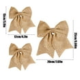 thumbnail image 3 of sruoe Christmas Bows, Christmas Tree Decorations, Christmas Tree Bows and Ribbons, Indoor Outdoor Tree Decoration, Hanging Christmas Bows for Wreaths, Tree Gift Present Decoration, Brown, 3 of 6