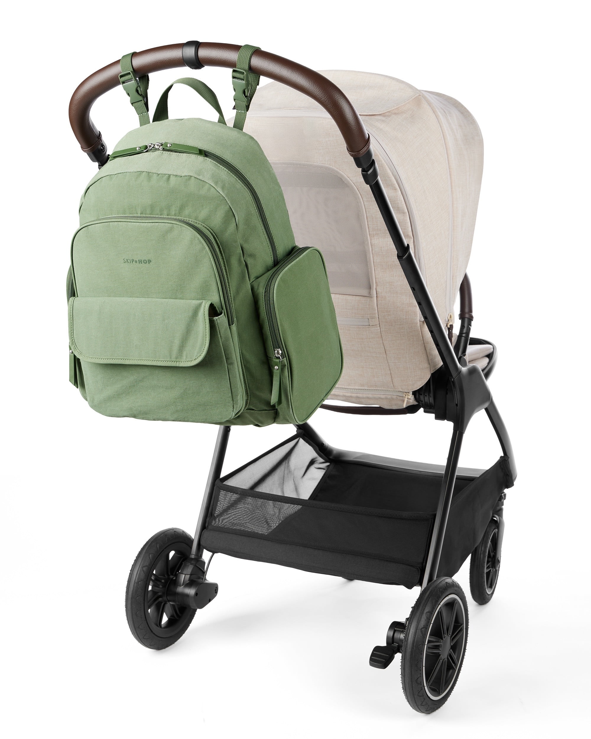 Skip Hop Diaper Backpack, Luna Diaper Backpack, for All Age Groups, Sage