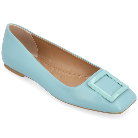 Journee Womens Zimia Ballet Slip-on Square Toe Dress Flats
