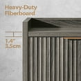 thumbnail image 4 of ARKANTOS Shoe Cabinet with 2 Fluted Doors and Shelves for Entryway Charcoal Oak, 4 of 6