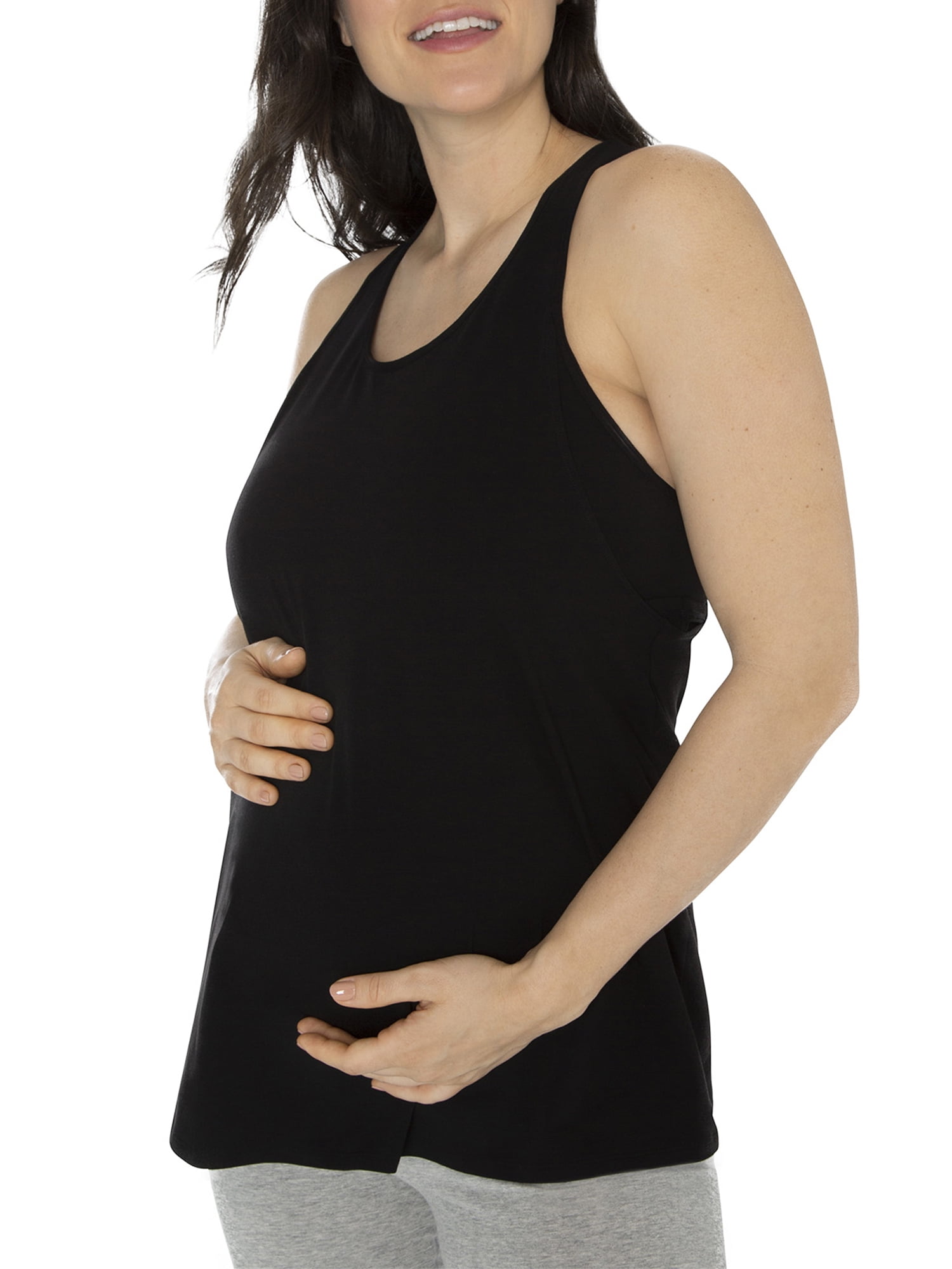 Women Maternity Casual Solid Nursing Tank Top Vest Sleeveless T Shirt Blouse Tee 
