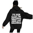 thumbnail image 2 of I've Been Ready For Christmas Since Last Christmas Hoodies for Women Xmas Hooded Sweatshirt with Pockets Pullover Tops, 2 of 8