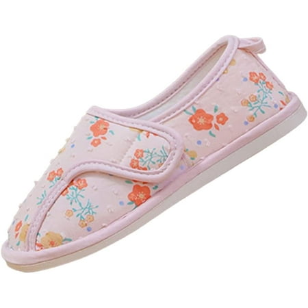 

PIKADINGNIS Women Cute Slippers Cootton Adjustable Closure Breathable Memory Foam House Slides Anti-Slip Indoor Outdoor Shoes