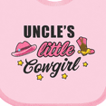 thumbnail image 4 of Inktastic Uncles Little Cowgirl with Cowgirl Hat and Boots Girls Baby Bib, 4 of 4