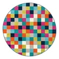 thumbnail image 3 of Unique Loom Azalea Collection Area Rug - Holly (5' 3" Round Multi/Navy Blue), 3 of 6