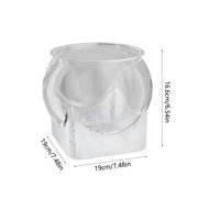 ACDANC Transparent Plastic Desktop Fish Tanks,Small Simple Fish Tanks,Wear Resistant,Drop Resistant,Clear Acrylic Design,for Office Desk,Home Aquarium,5 Gallon Capacity,Shatterproof Material,Pet