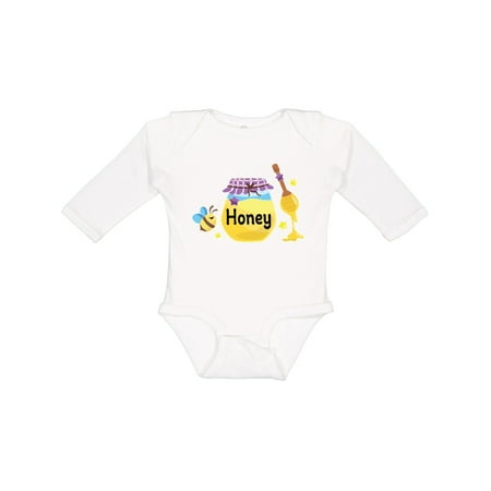 

Inktastic Sweet as Honey with Honey Jar and Bee Girls Long Sleeve Baby Bodysuit