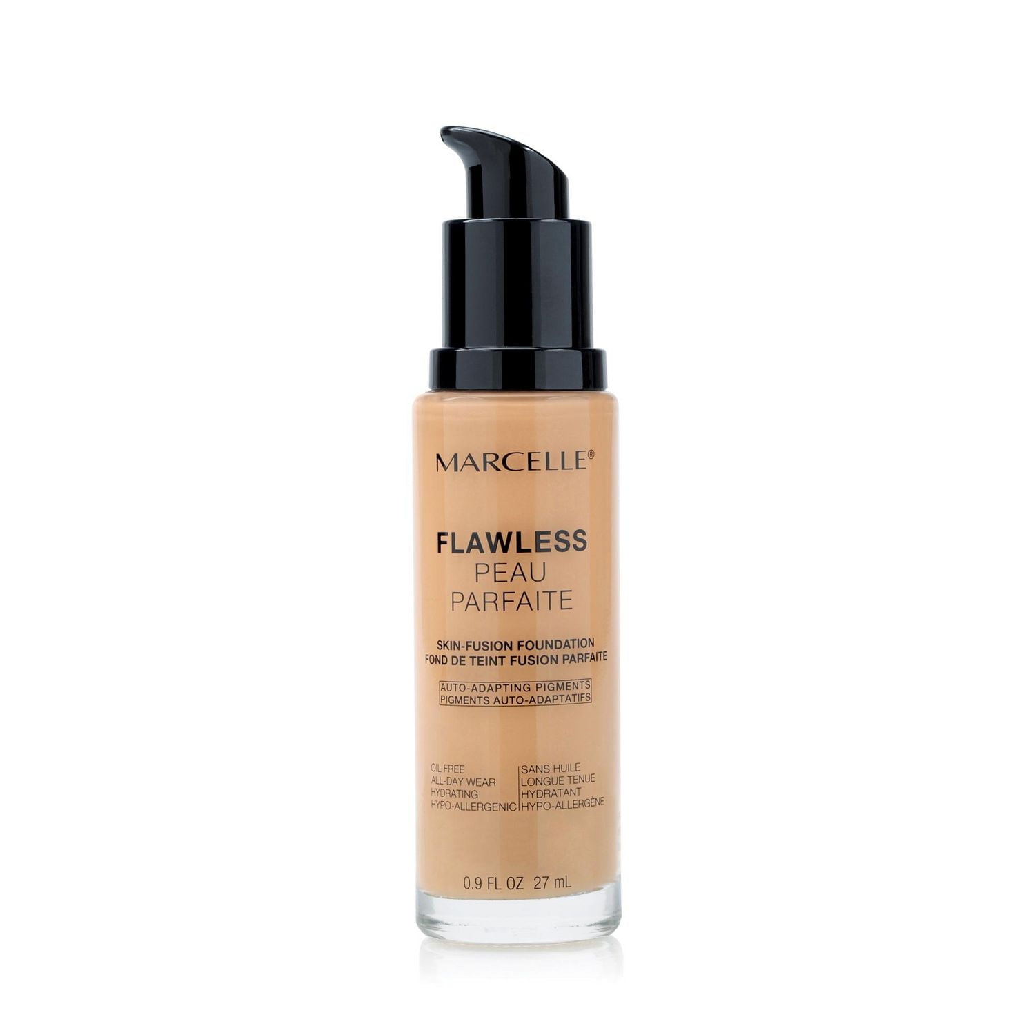 Marcelle Flawless Foundation, Customizable coverage & long-lasting, 27 mL