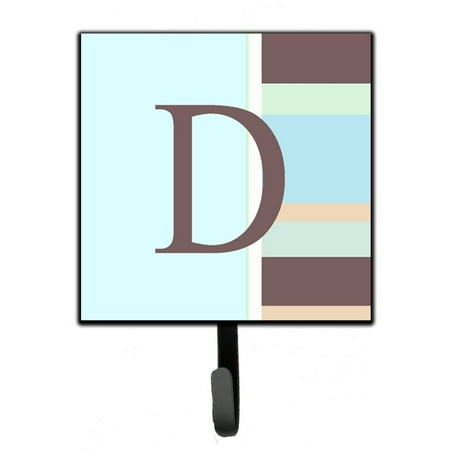 

Carolines Treasures CJ1003-DSH4 Letter D Initial Monogram - Blue Stripes Leash or Key Holder 7Hx4.25W multicolor