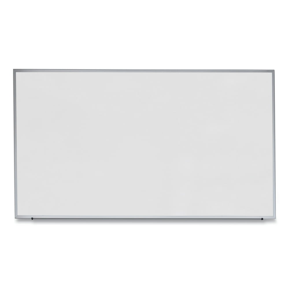 Universal Melamine Dry Erase Board, 72" x 48", SatinFinished Aluminum