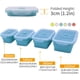 thumbnail image 3 of Juego de 4 recipientes plegables de silicona para almacenamiento de alimentos sin BPA, caja de comida sobrante con tapas de plástico herméticas para cocina, microondas, congelador y lavavajillas MFZFUKR CPB-US-WZY8-2, 3 of 5