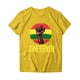 thumbnail image 2 of Tops de Manga Corta para las Mujeres de Ajuste Suelto, Día de la Independencia Negro Impreso, Cuello Redondo Suelto Superior, 2 of 4