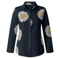 thumbnail image 7 of Clearance LYXSSBYX Long Sleeve Shirts for Women Clearance Fashion Womens Loose Buttons Printing Lapel Long Sleeves T-Shirts Blouse Tops, 7 of 7
