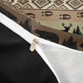 thumbnail image 3 of Castle Fairy Tribal Bear Deer Silhouette Duvet Cover King,Aztec Geometric Pine Tree Paw King Bedding,Brown Cream Black,Black Reversible,3 Pieces,No Comforter,1 Duvet Cover and 2 Pillowcases, 3 of 5