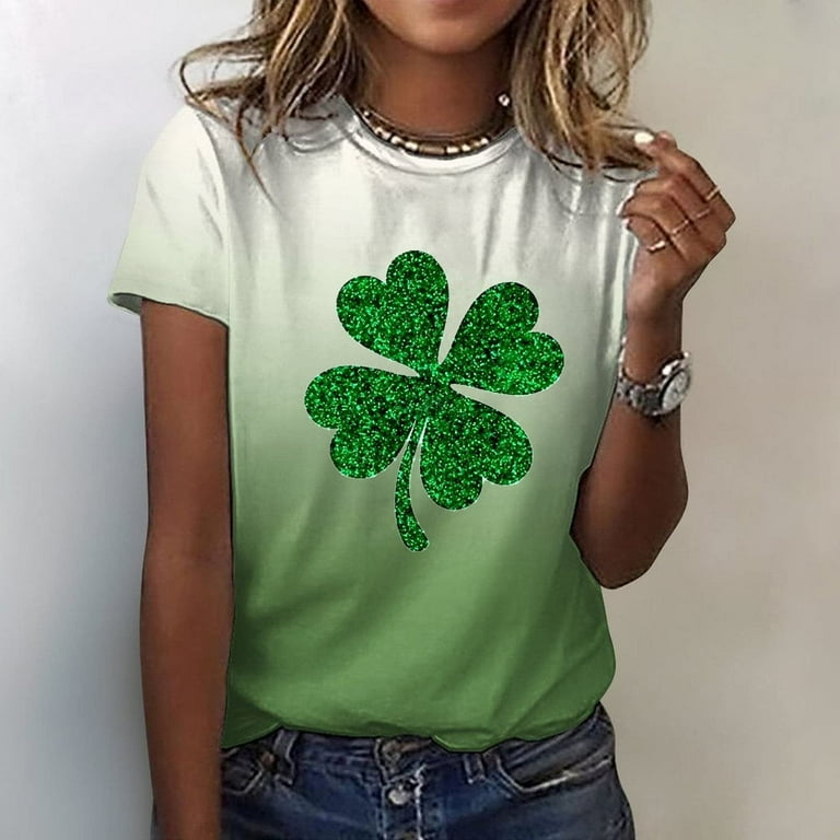 YanHoo Women Short Sleeve T-Shirt Women's St Patricks Day Tee