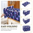thumbnail image 2 of Yayeee Collapsible Cube Storage Bin with Lid Fabric Closet Decorative Basket with Handles, Dark Blue Jellyfish Pattern, 2 of 7