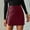 Wine, variant on Sexy Casual Women 's faux Women's Leather High Waisted Mini Skirt Pu Split Bodycon Shorts Skirts With Slit