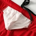 thumbnail image 5 of LNWUY Men's Swimwear Bikini Briefs Tie Rope Drawstring Comfortable and Breathable Swim Trunks Briefs Red L, 5 of 5