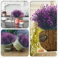 thumbnail image 3 of Artificial Plants, Fake Bell Grass Flowers Plastic Greenery Lifelike Patio Yard Corridor Indoor Outdoor Home Garden Balcony Party Pot Planter Filler Table Arrangement Decoration Green 8 pcs A, 3 of 5