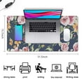 thumbnail image 5 of Blue Bottom Flowers Desk Mouse Pad Pad Mouse Waterproof Non Slip for Office Home Work Gaming Desktop Tables Gaming Rubber Base Mousepad with Stitched Edges 35.4x15.7inches, 5 of 7