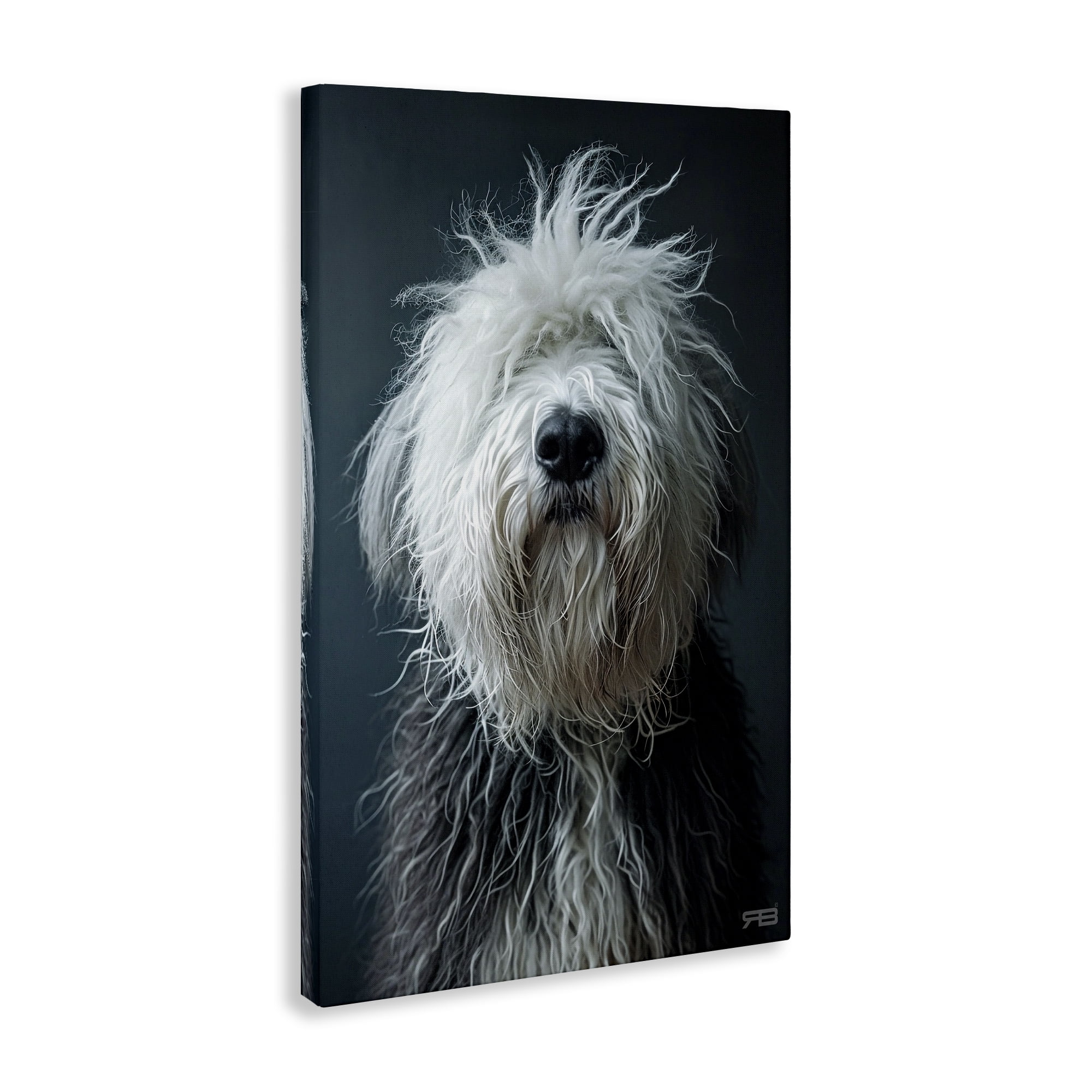 Stupell Industries Shaggy Pup Portrait Animals & Insects Painting Gallery Wrapped Canvas Art Print Wall Art, 24 x 36