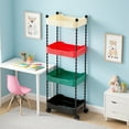 thumbnail image 4 of ChicYu Four-Layer Small Cart Storage Rack Ideal for Home Kitchen Bathroom Bedroom and Living Room for Storing Daily Kitchenware Toiletries and Snacks, 4 of 5