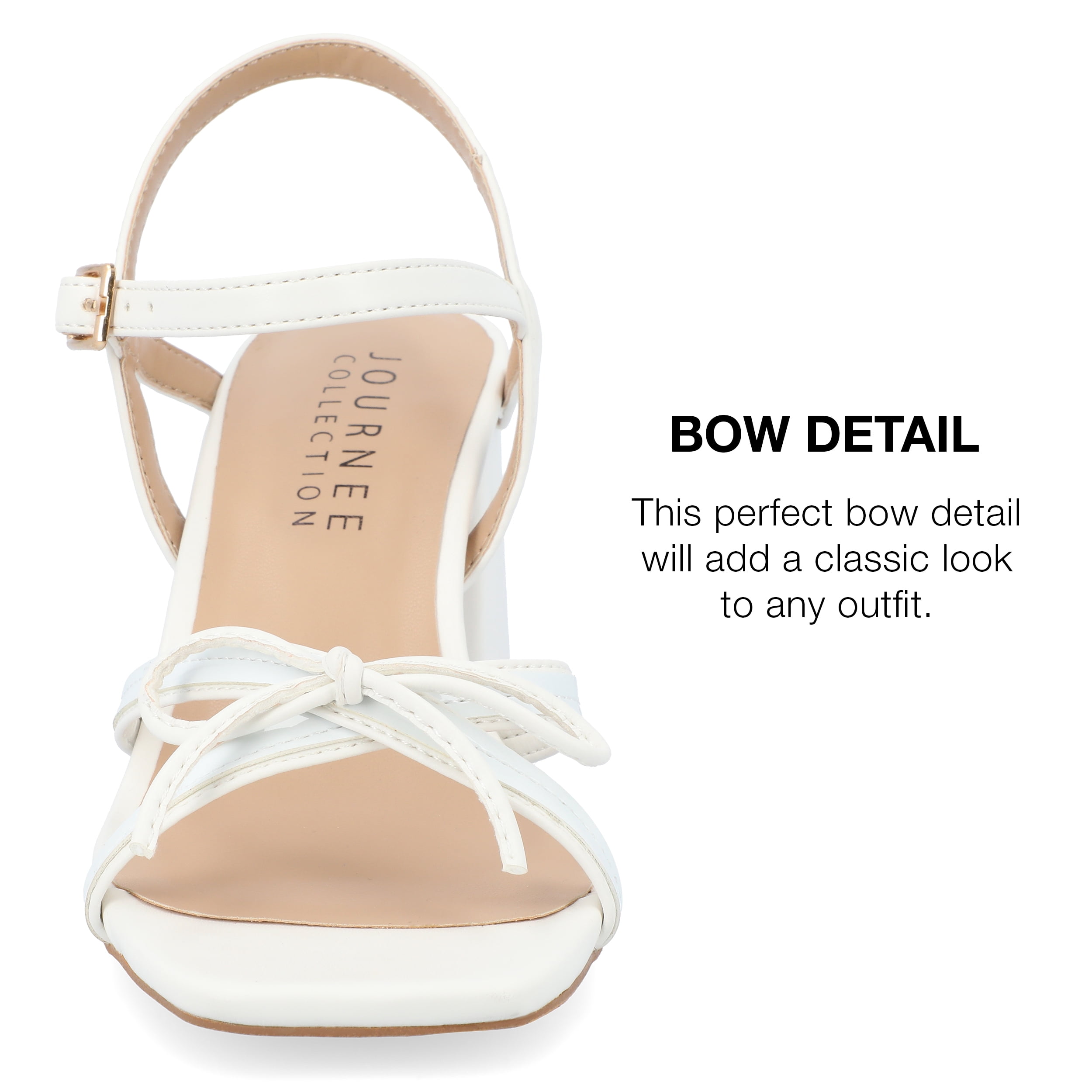 Journee Collection Womens ISSMIA Square toe Ankle strap Block Heel