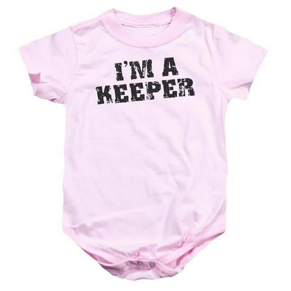Trevco ATA2651D-SS-2 Im A Keeper-Infant Snapsuit, Pink - Medium - 12 Month