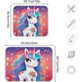 thumbnail image 3 of Cartoon Unicorn Dish Drying Mat, Absorbent Microfiber Pad Protector For Kitchen Counter Top Mat Dish Drainboard 16x18in Home Decor, 3 of 7