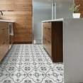 thumbnail image 2 of Lxcreat Peel and Stick Floor Tile Waterproof, Gray Floral Peel and Stick Flooring, Easy DIY Vinyl Flooring and Suit for Bathroom, Kitchen 12in x 12in 10PCS, 2 of 7