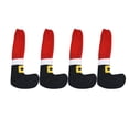 thumbnail image 3 of Xihbxyly Fundas Navideñas para Patas de Silla, Juego de 4 Piezas, Decoración Festiva para Mesa, Tela Suave, Perfectas para Fiestas, Estilo Elegante, Se Adaptan a Patas de Silla de 8 a 18 Cm de Circun, 3 of 6