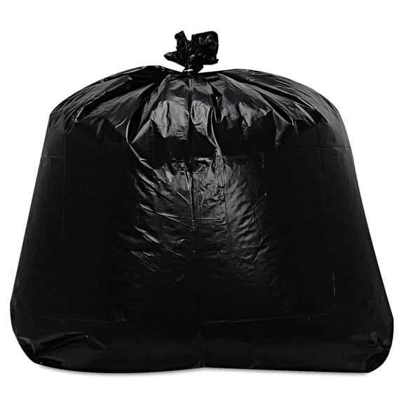Low-Density Can Liners 56 gal, 1.6 mil, 43" x 47", Black, 100/Carton